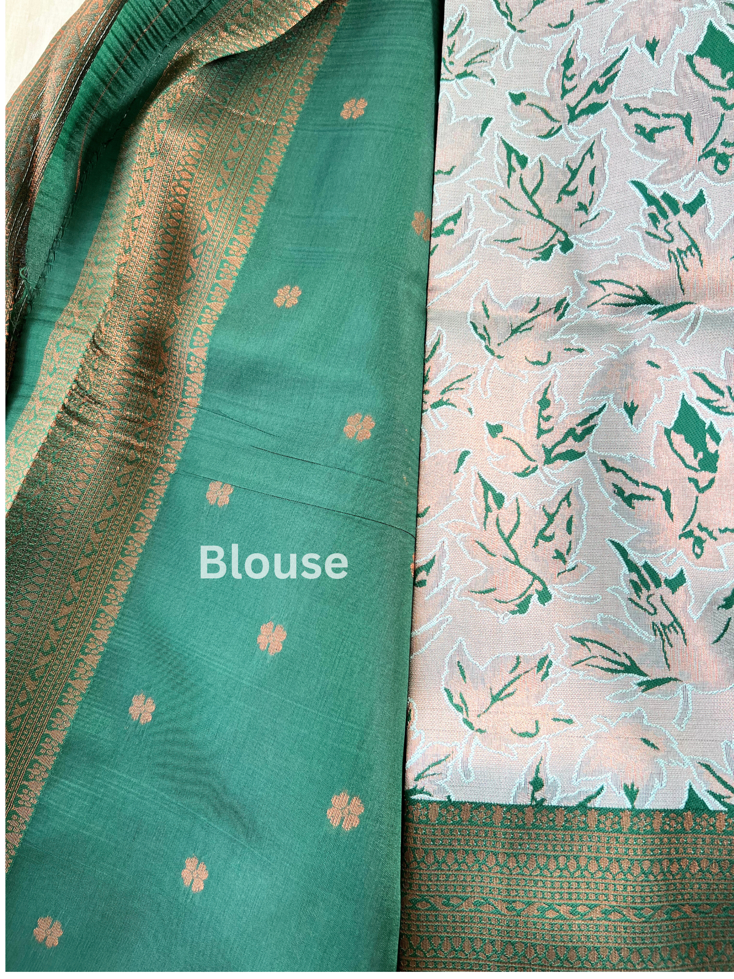 Light Green - Floral Saree