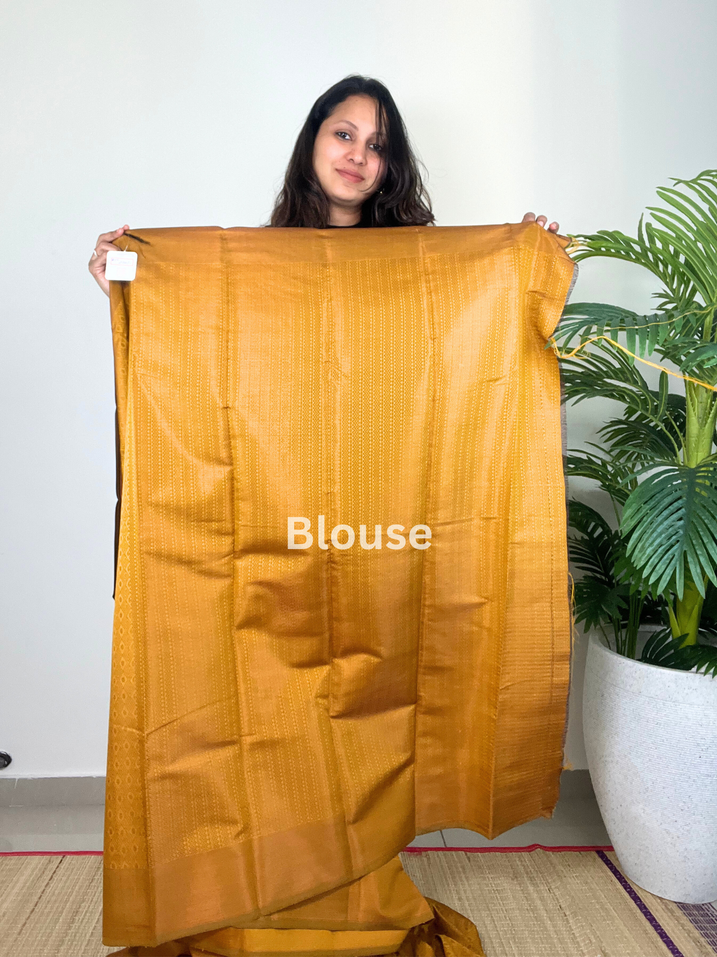 Mustard yellow - Soft Silk Saree