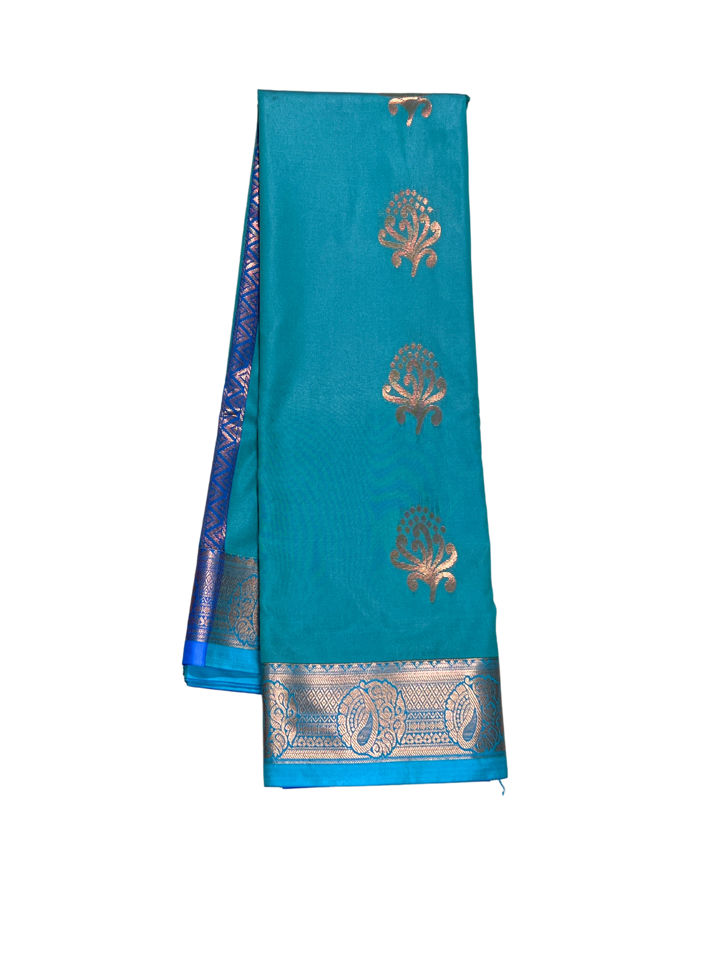 Blue - Semi Kanchipuram Silk Saree