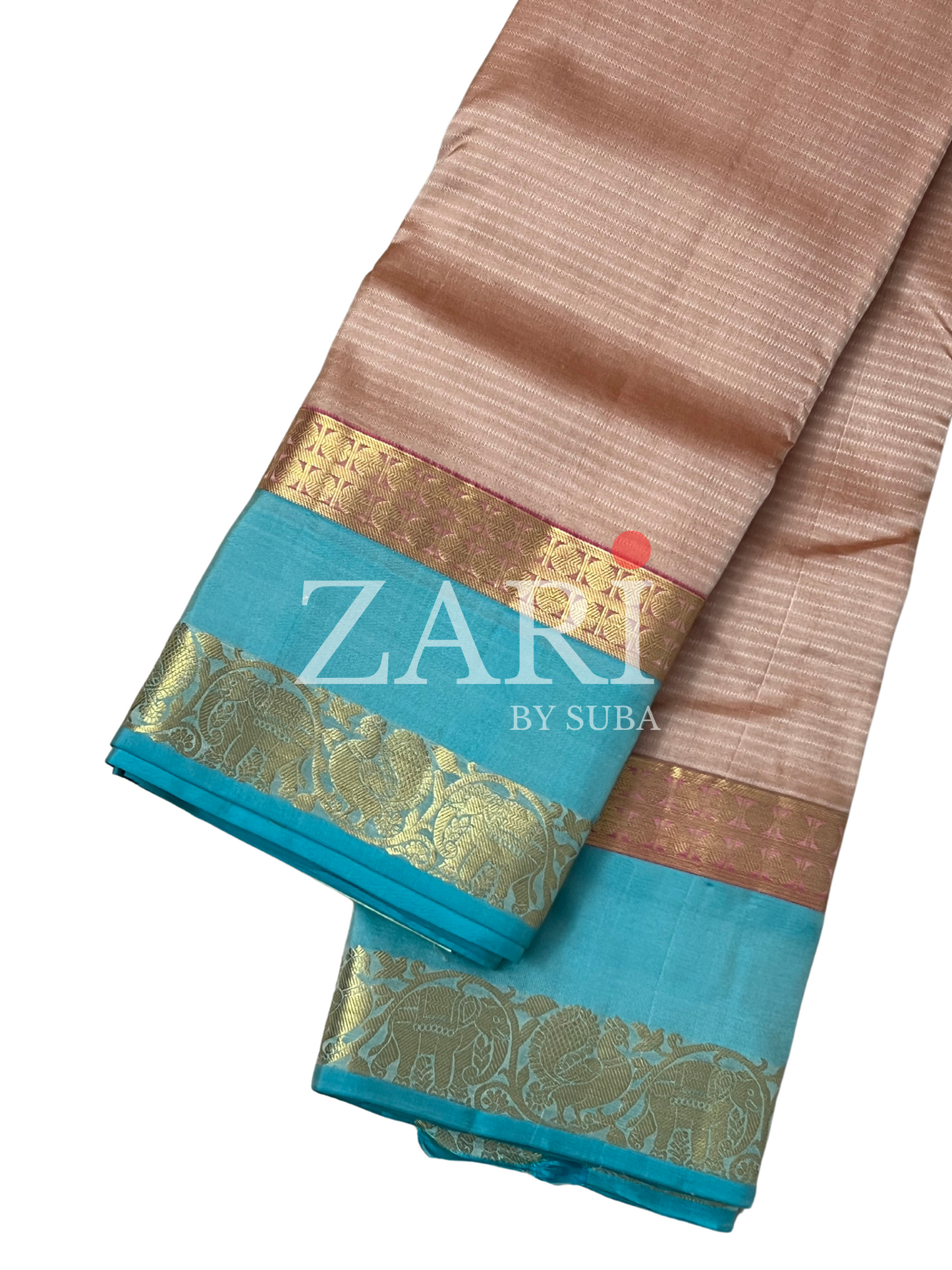 BEIGE ELEGANCE - Pure Kanchipuram Silk Saree