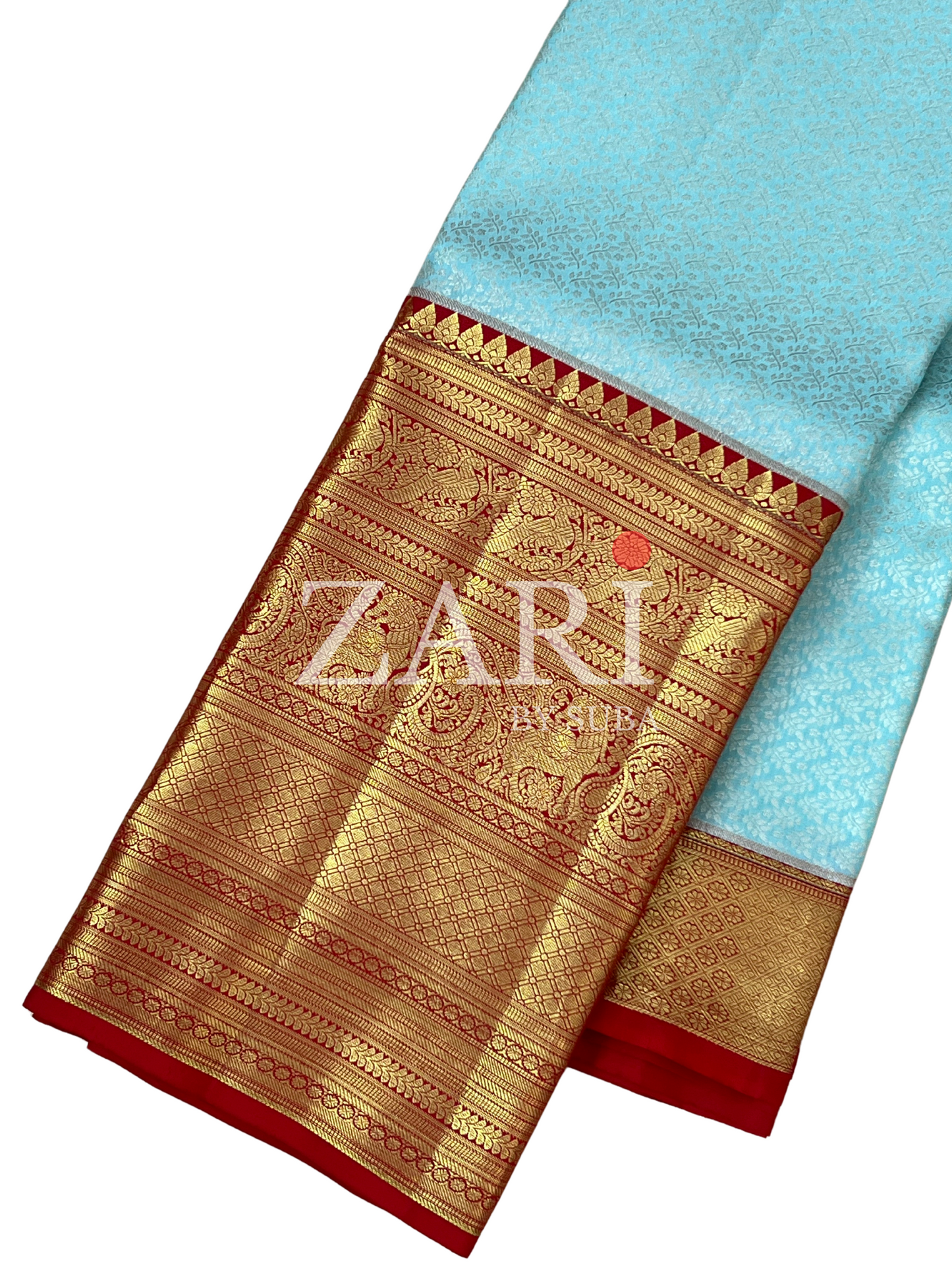 OCEAN BLAZE - Pure Kanchipuram Silk Saree