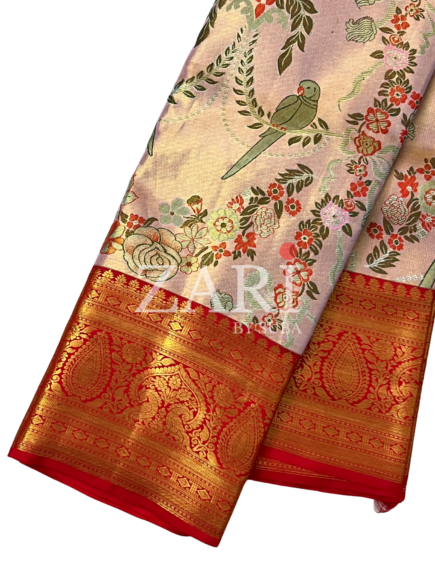 PEACH MIRAGE - Pure Kanchipuram Silk Saree