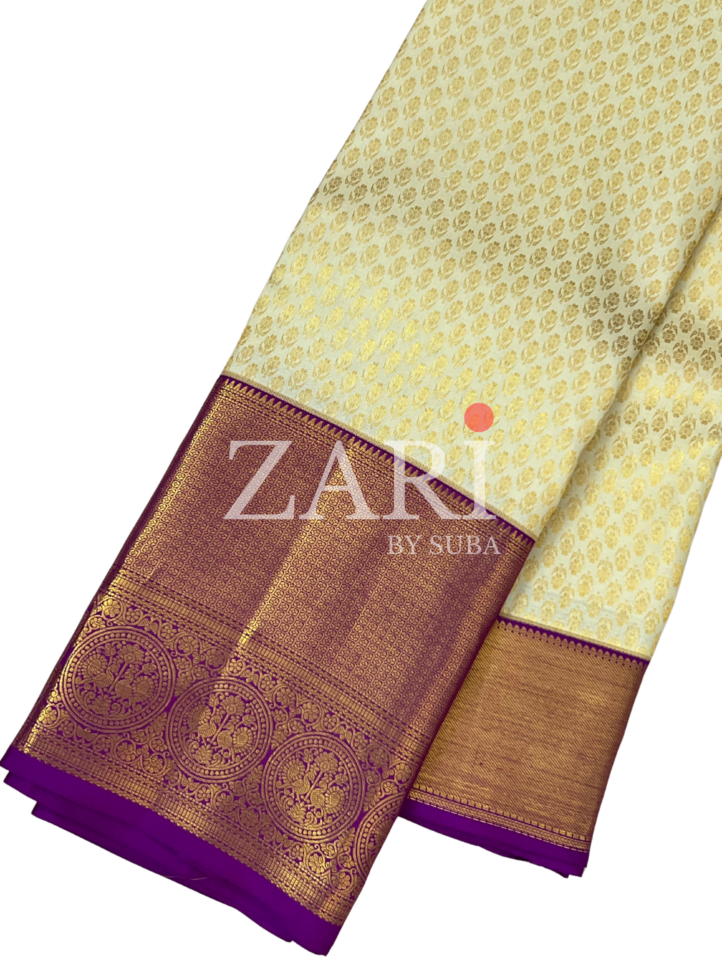 IVORY ORCHID - Pure Kanchipuram Silk Saree