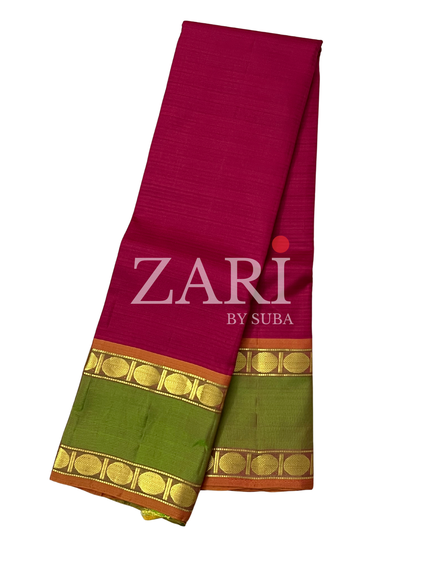 CRIMSON GROVE - Pure Kanchipuram Silk Saree