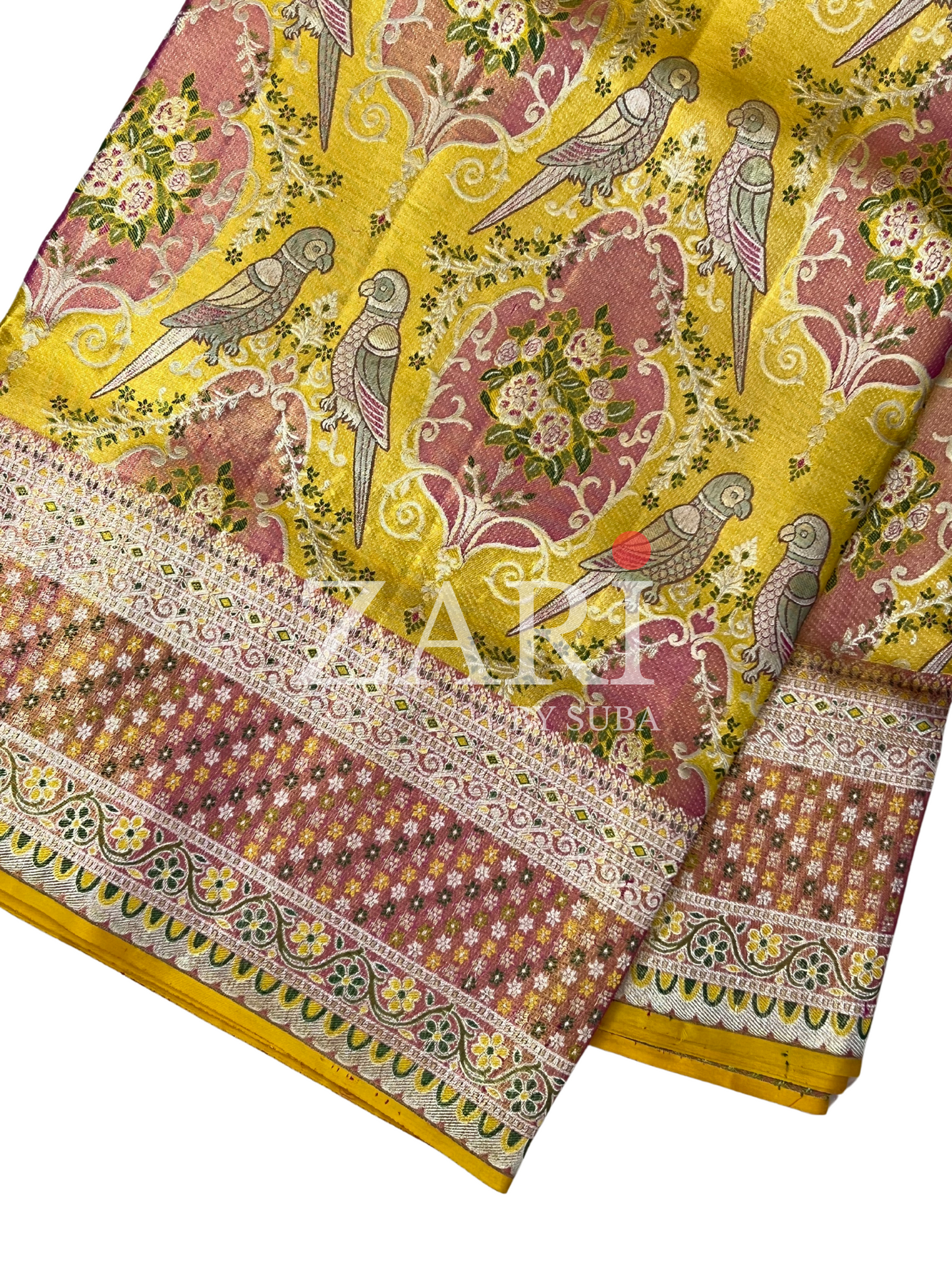 PARROT PARADISE - Pure Kanchipuram Silk Saree