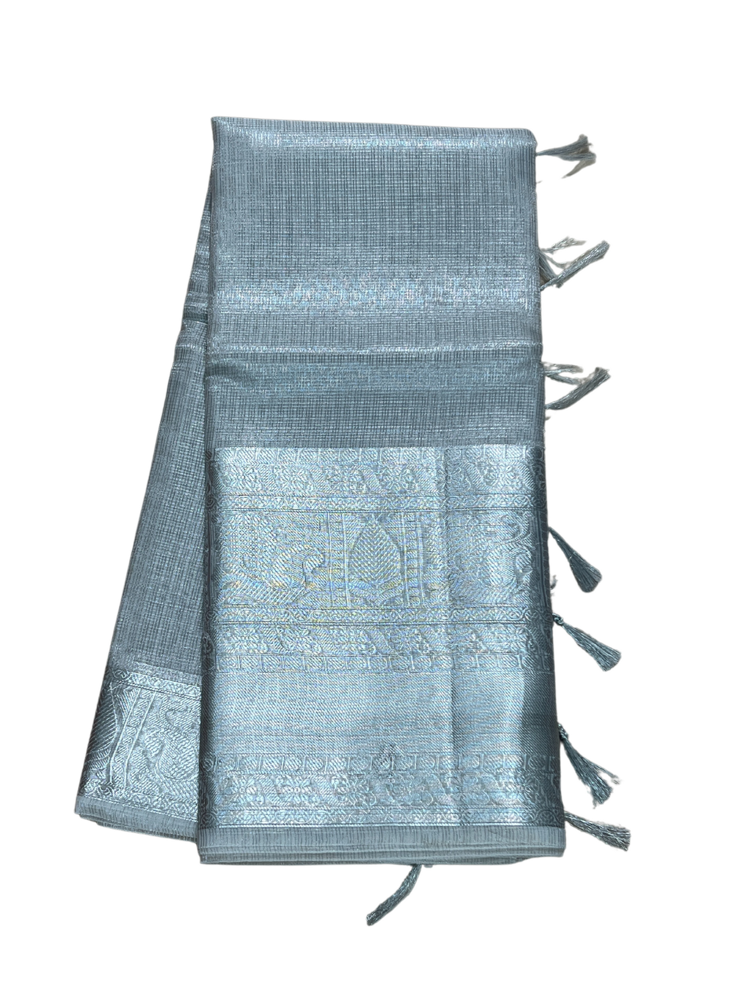 Silver - Tissue Saree