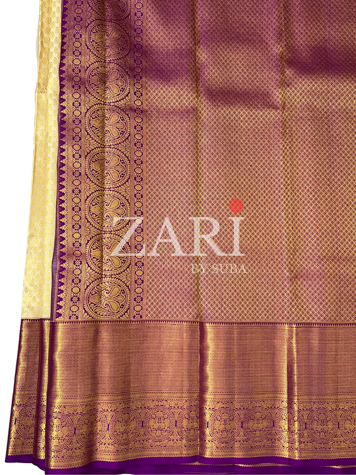 IVORY ORCHID - Pure Kanchipuram Silk Saree