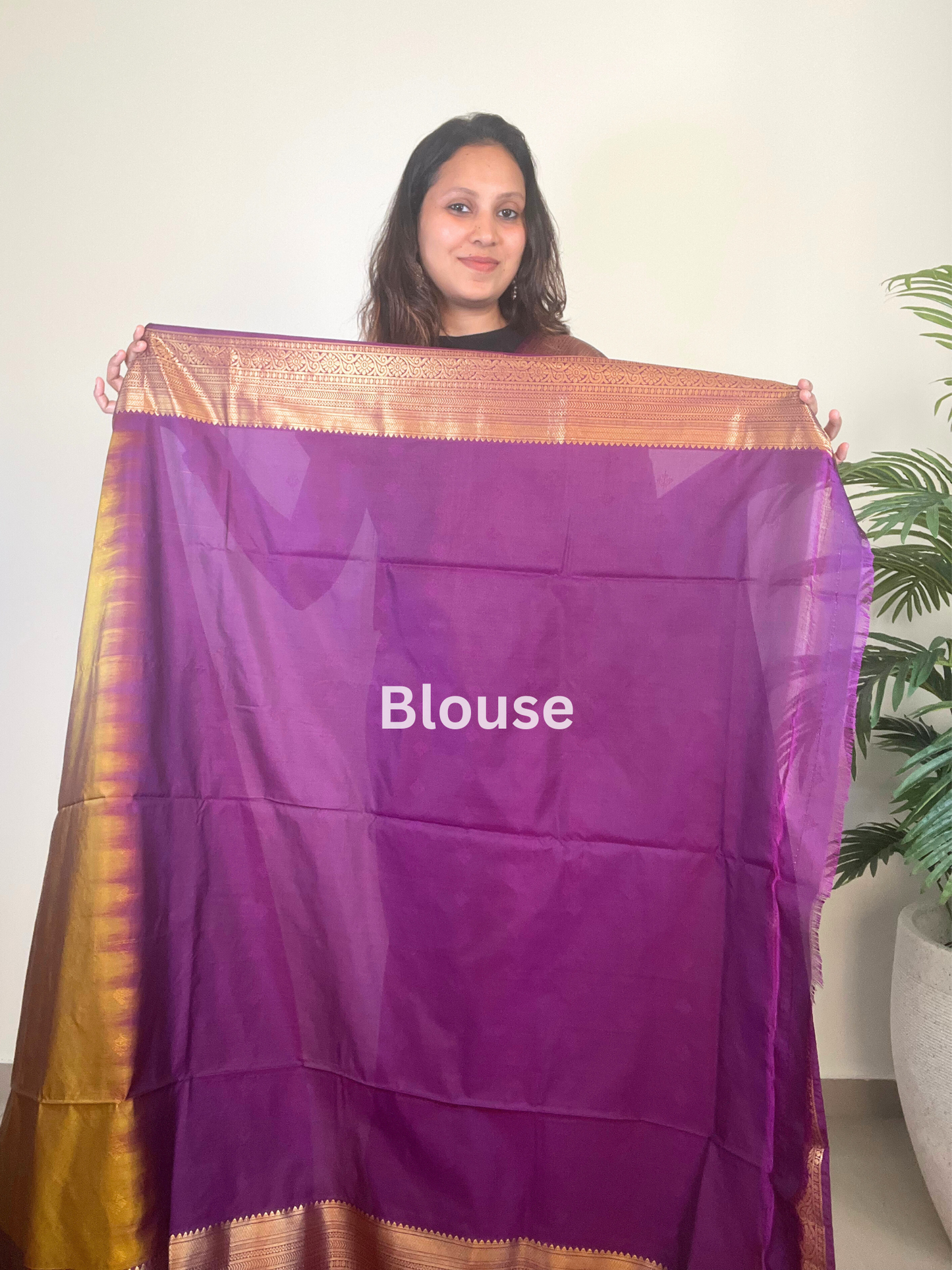 Green and Purple - Soft Silk Saree