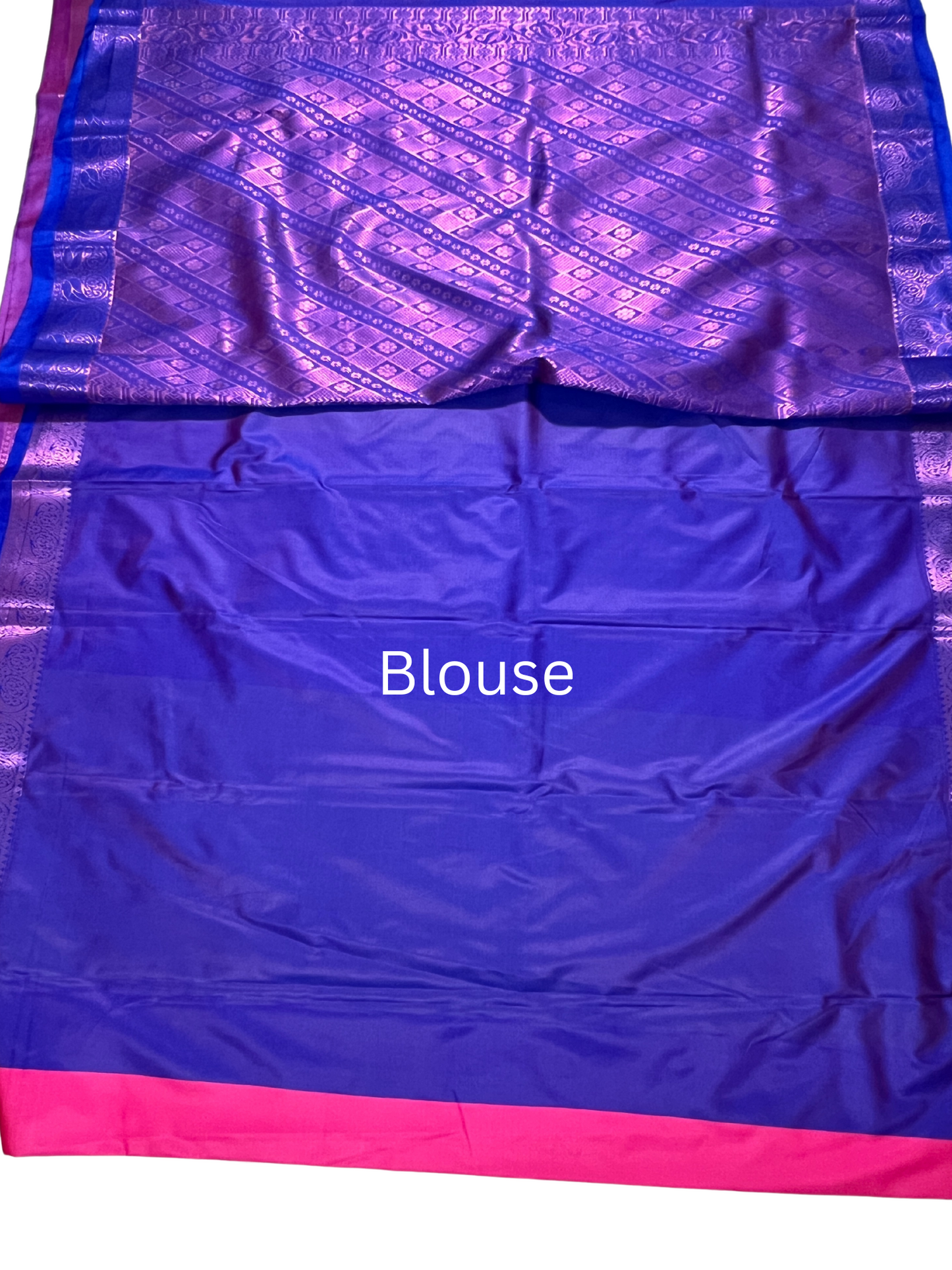 Pink and Purple - Semi Kanchipuram Silk Saree