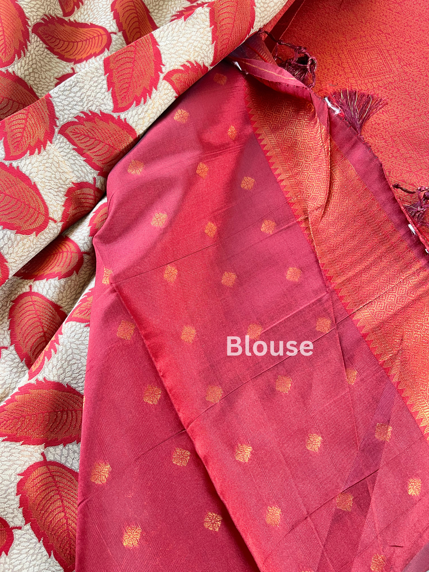 Ivory - Floral Saree