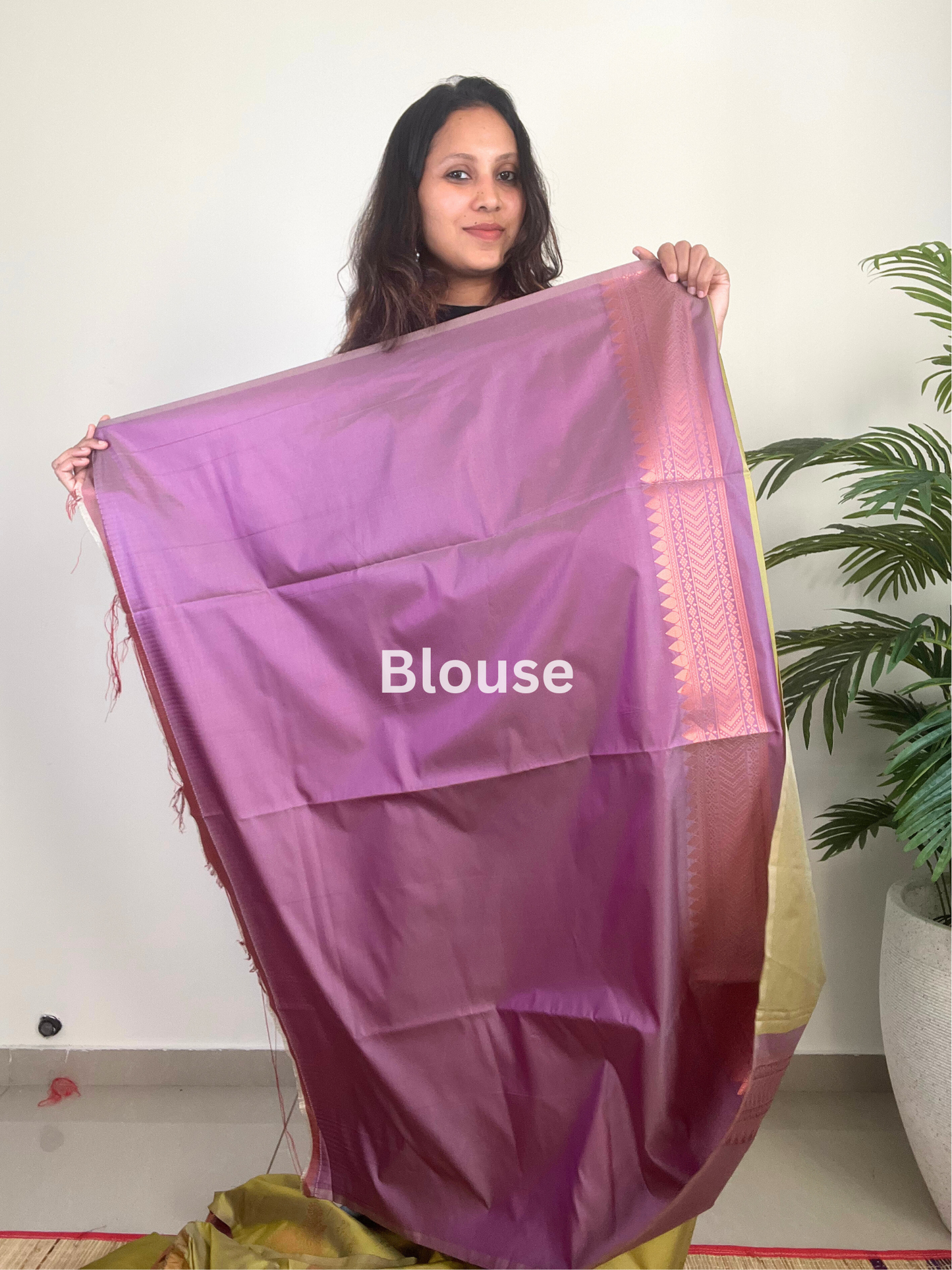 Green and Purple - Soft Silk Saree