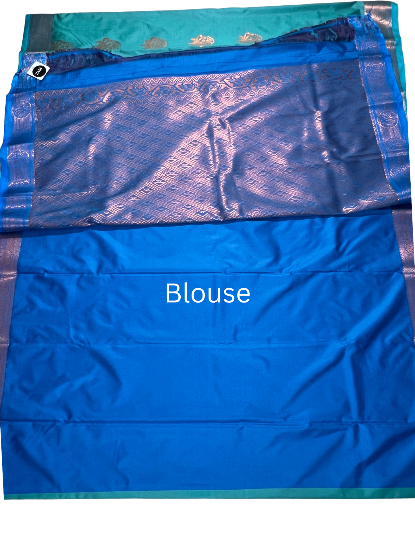 Blue - Semi Kanchipuram Silk Saree