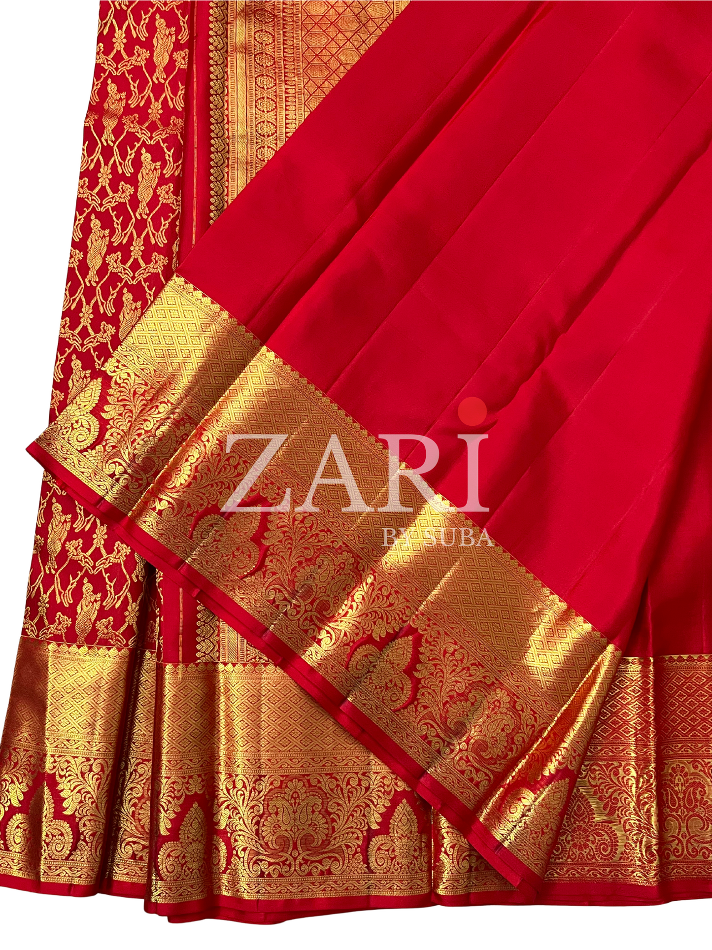 DIVINE CRIMSON - Pure Kanchipuram Silk Saree