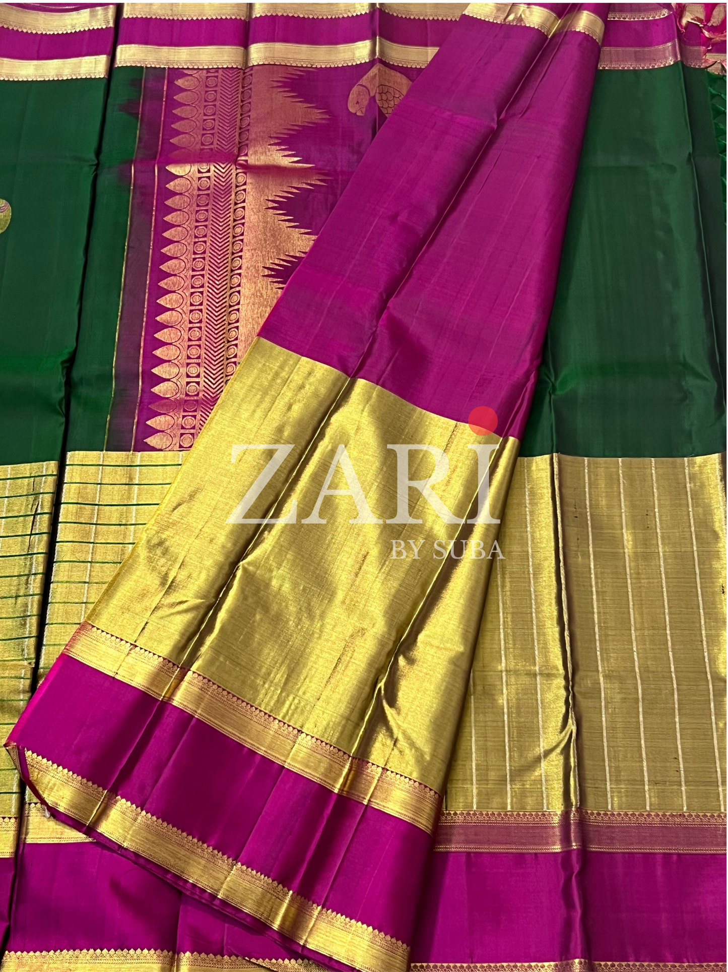 PEACOCK RADIANCE - Pure Kanchipuram Silk Saree