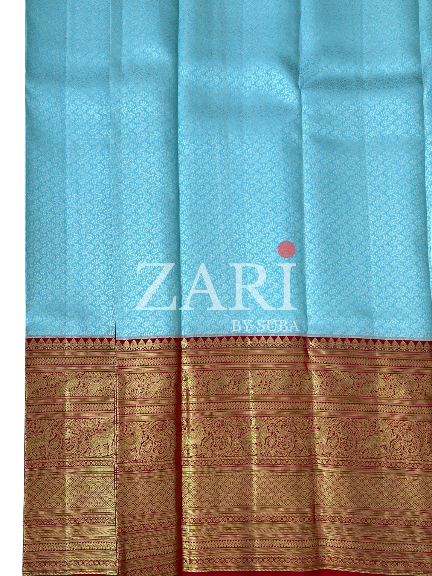 OCEAN BLAZE - Pure Kanchipuram Silk Saree