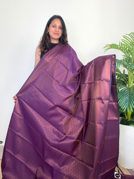 Purple - Soft Silk Saree