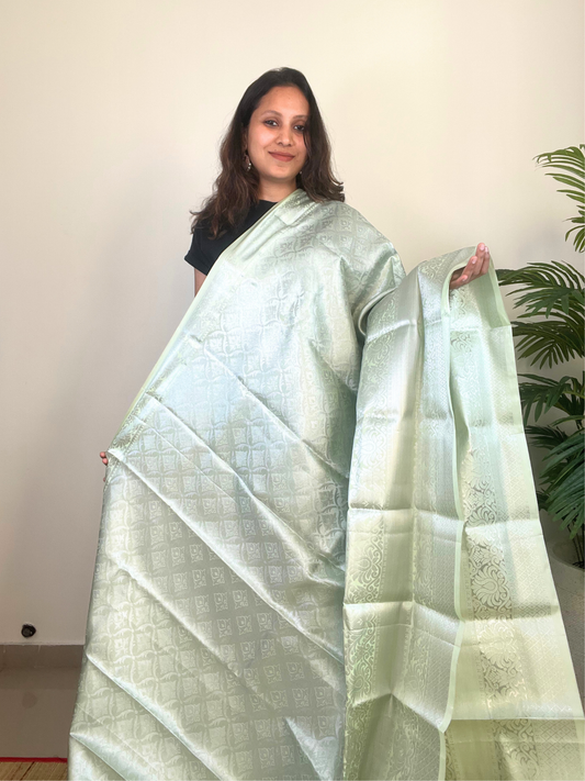 Light Green - Tissue Soft Silk Saree