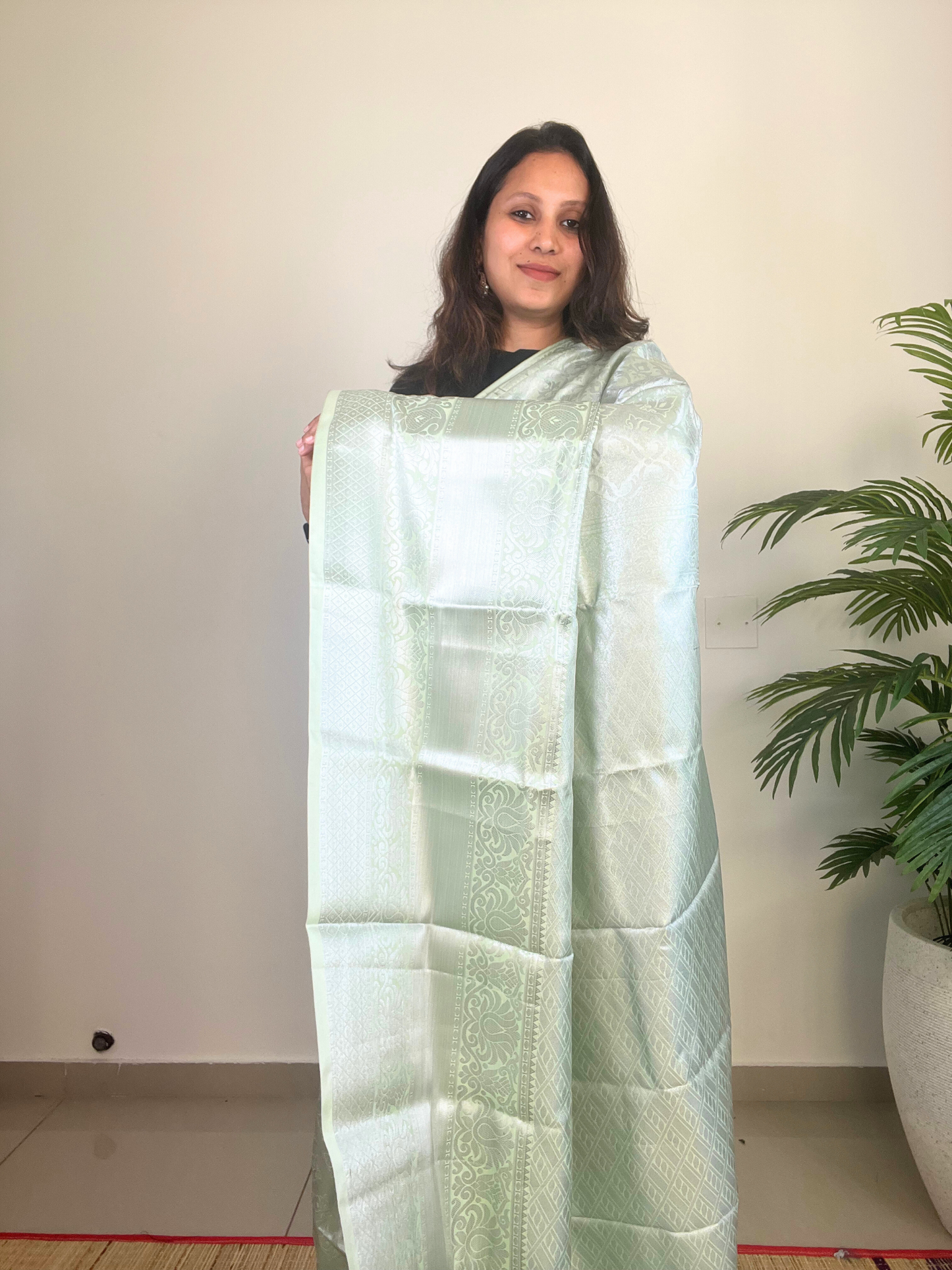 Light Green - Tissue Soft Silk Saree
