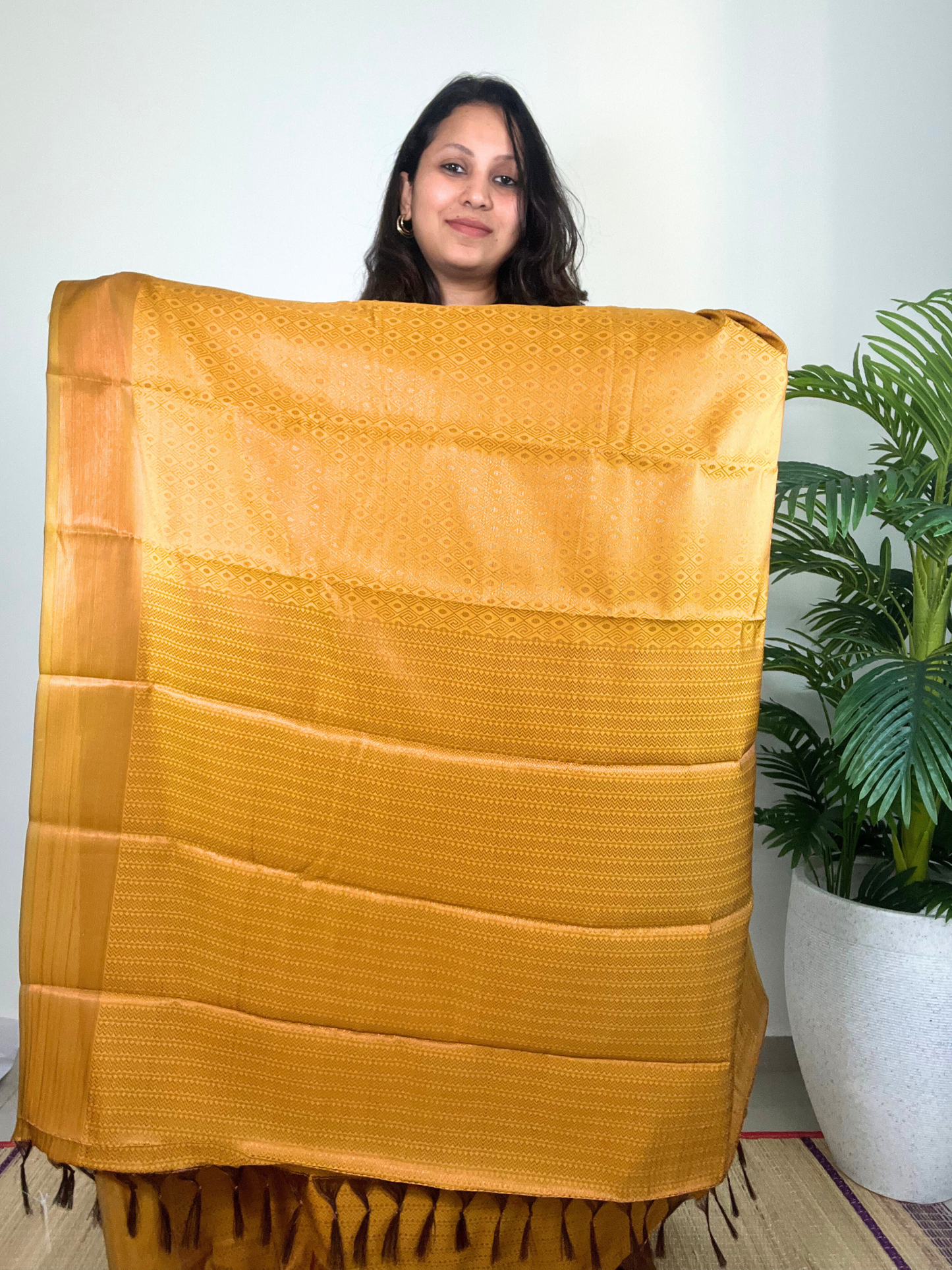 Mustard yellow - Soft Silk Saree
