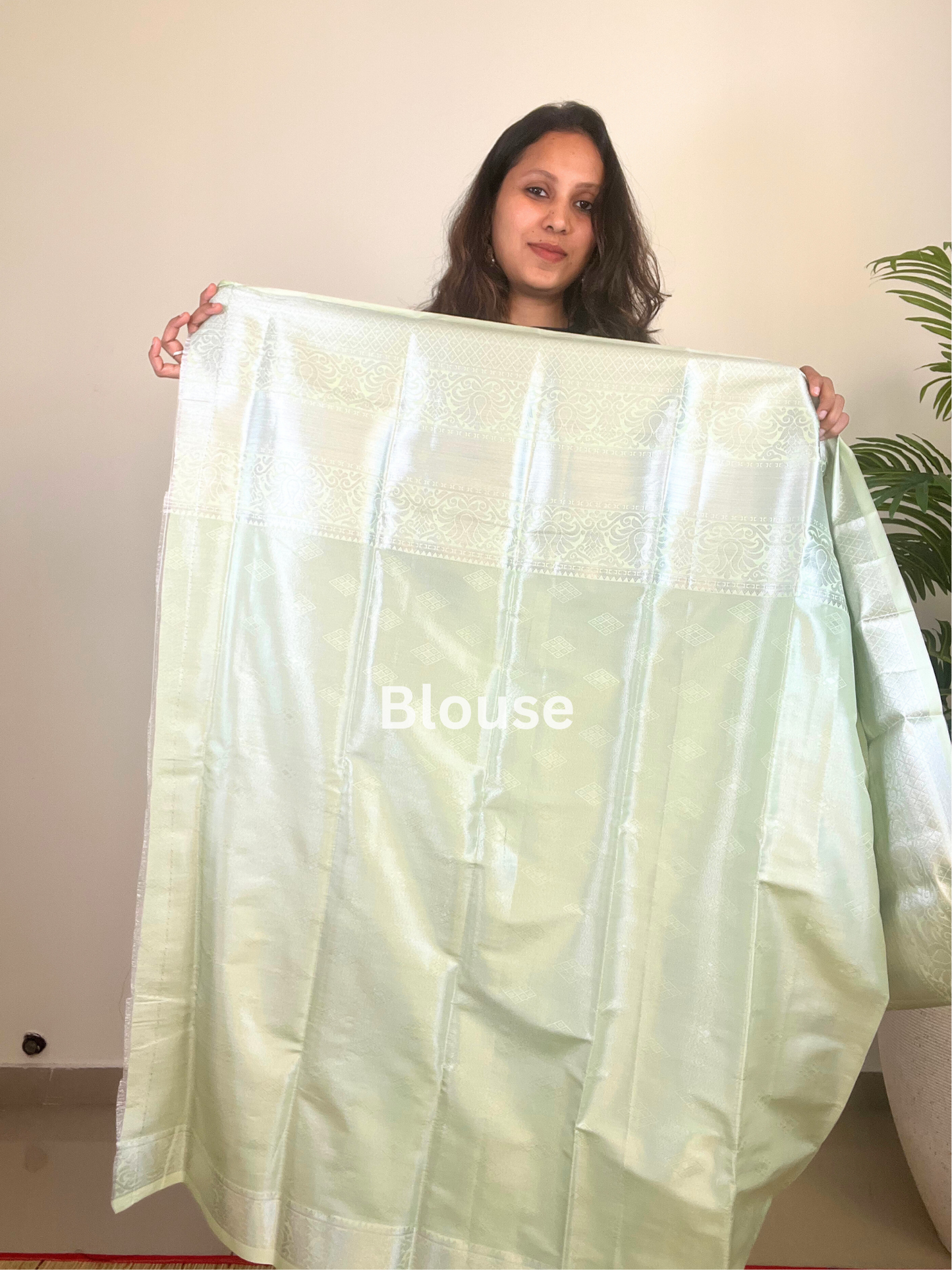 Light Green - Tissue Soft Silk Saree