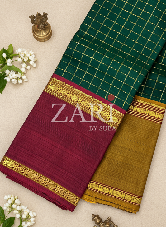 GANGA JAMUNA - Pure Kanchipuram Silk Saree