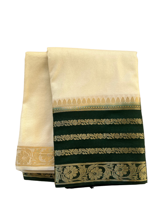MEERA - Off White and green