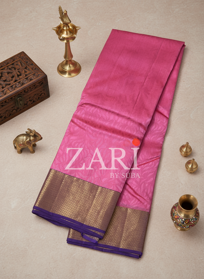 PINK BLUSH - Pure Kanchipuram Silk Saree