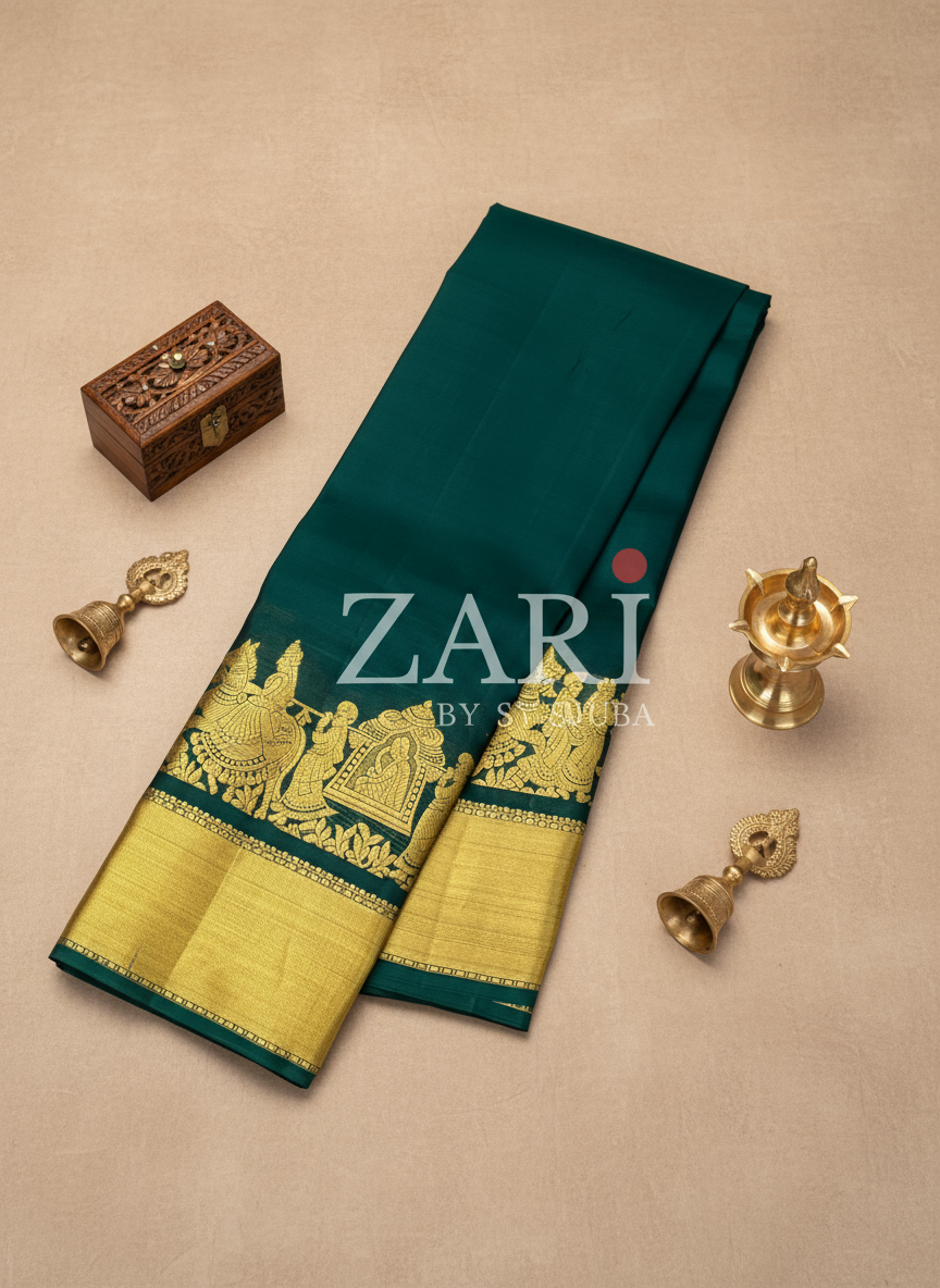 ROYAL EMERALD - Pure Kanchipuram Silk Saree