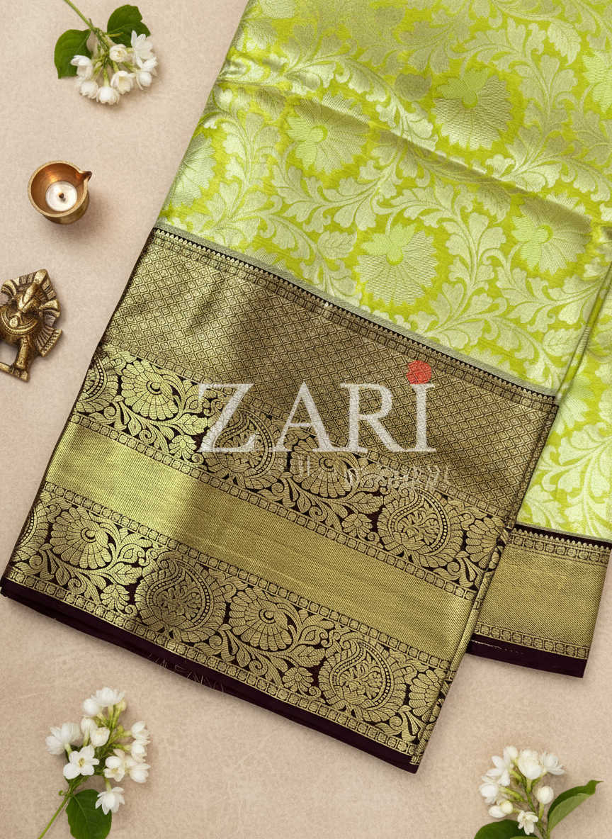 FLORAL DREAM - Pure Kanchipuram Silk Saree