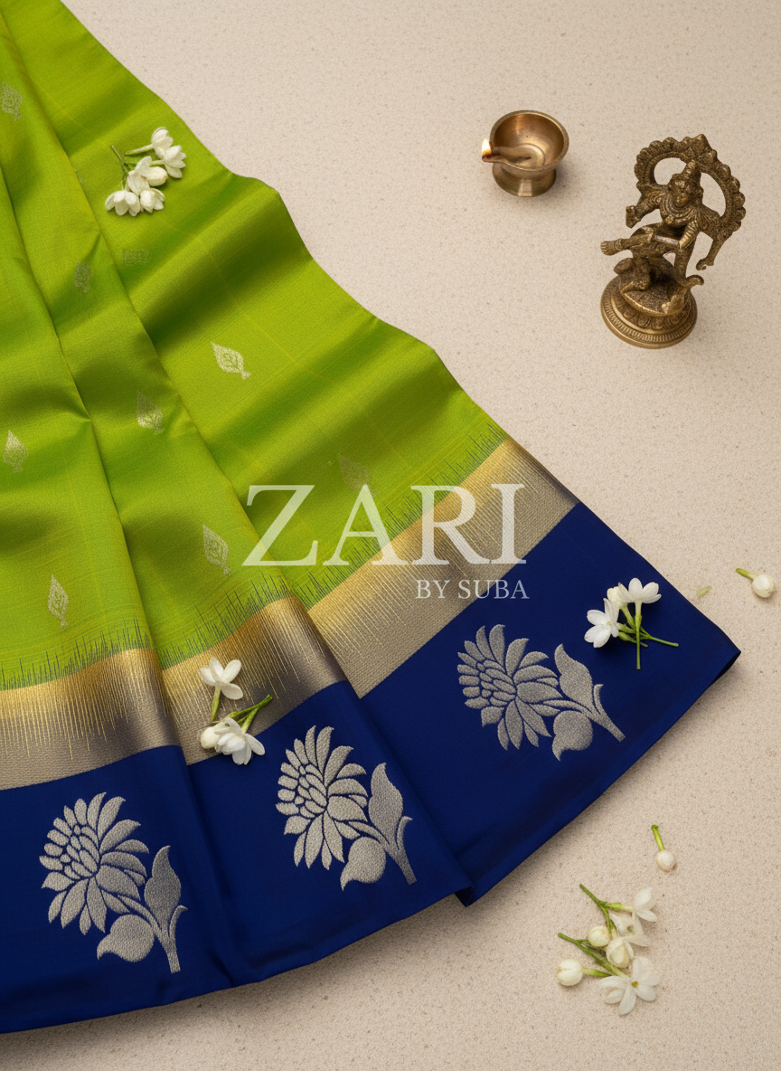 ROYAL FERN - Pure Kanchipuram Soft Silk Saree