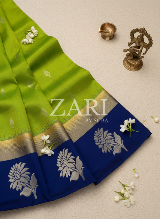 ROYAL FERN - Pure Kanchipuram Soft Silk Saree