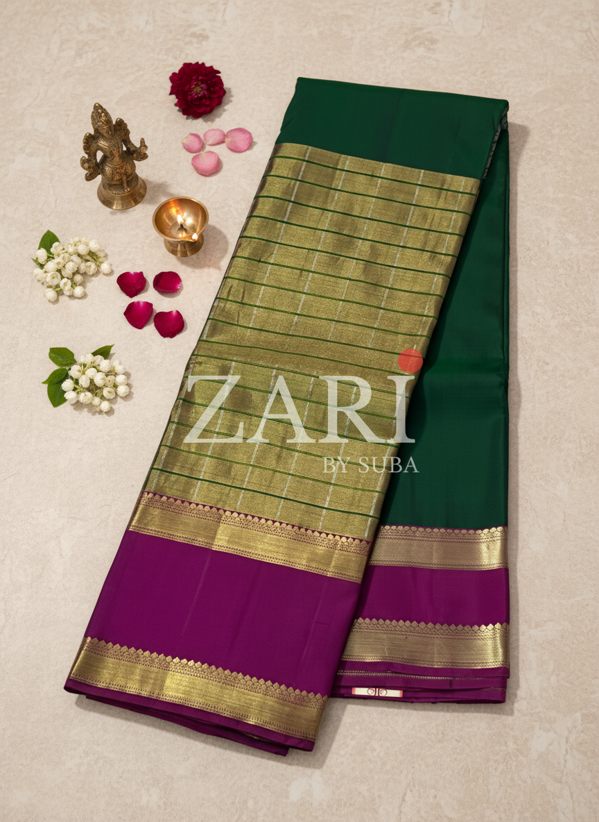 PEACOCK RADIANCE - Pure Kanchipuram Silk Saree