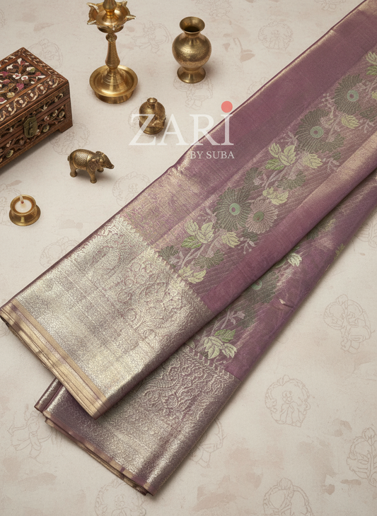 ROSE BLOSSOM - Pure Kanchipuram Silk Saree