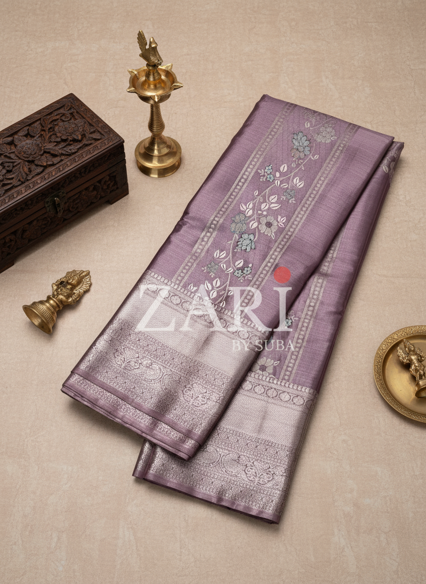 PURPLE AURA - Pure Kanchipuram Silk Saree