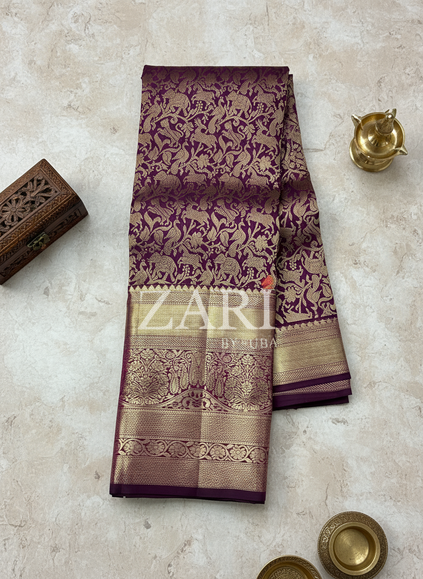 PURPLE REIGN - Pure Kanchipuram Silk Saree