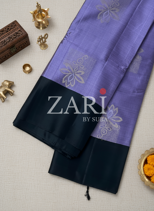 LAVENDER NIGHT - Pure Kanchipuram Silk Saree