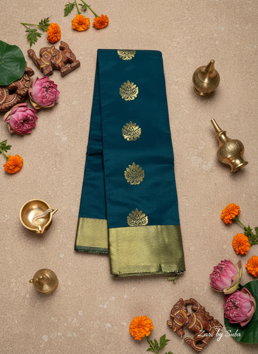 Grey and Gold - Kanchi Cotton Saree