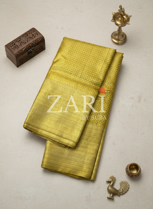 GOLDEN RADIANCE - Pure Kanchipuram Silk Saree