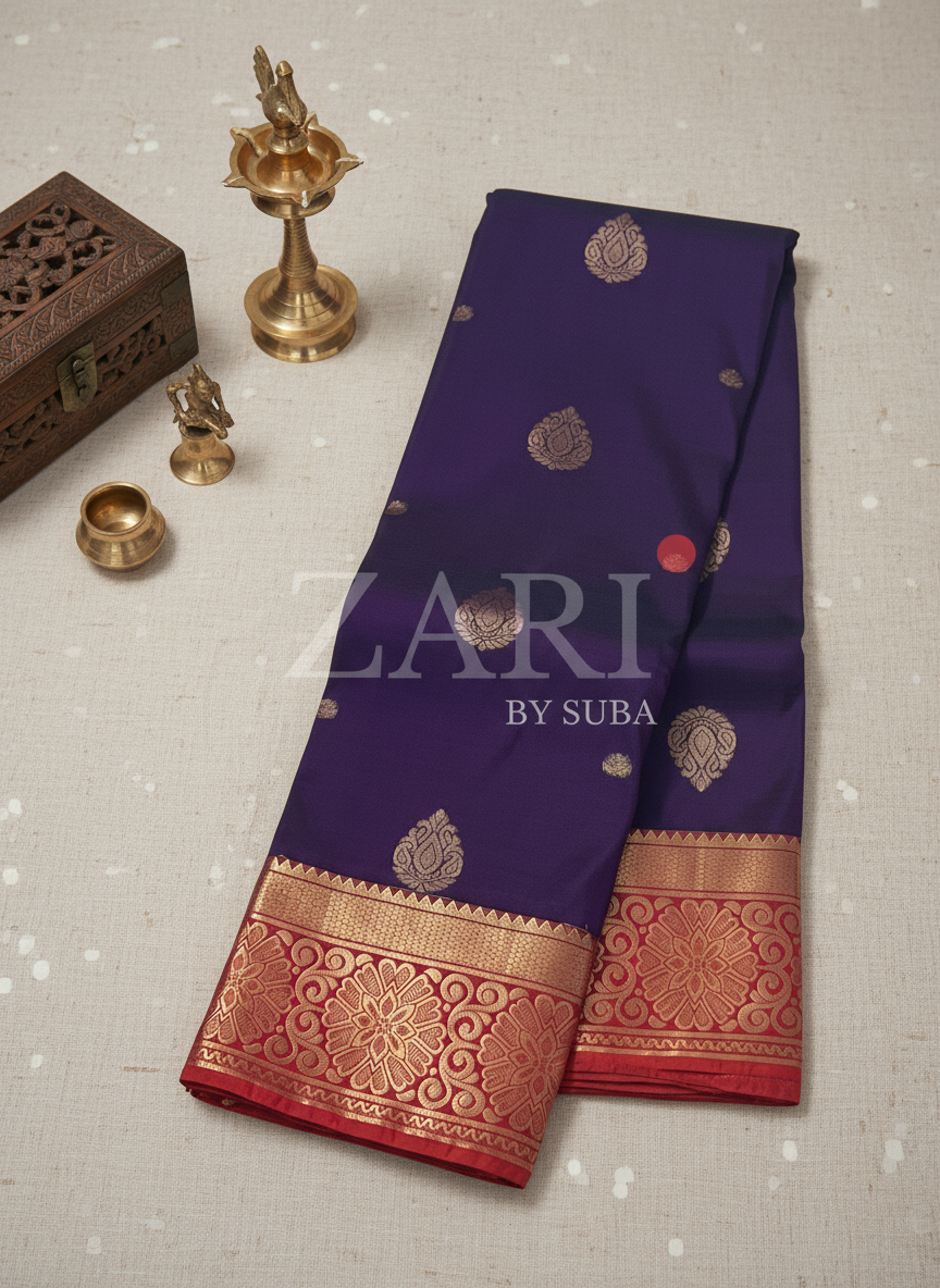 PURPLE ROYALTY - Pure Kanchipuram Silk Saree