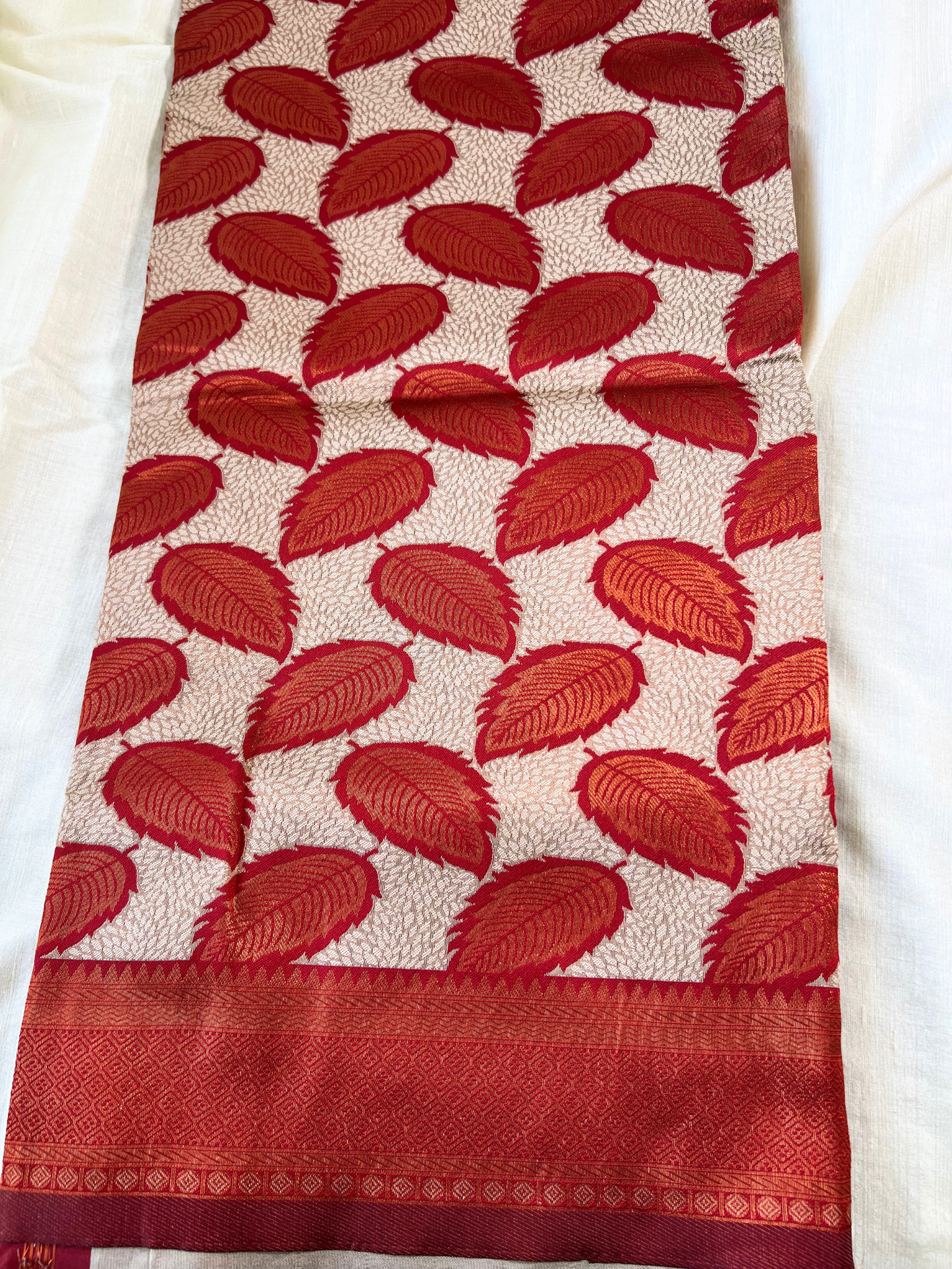 Ivory - Floral Saree