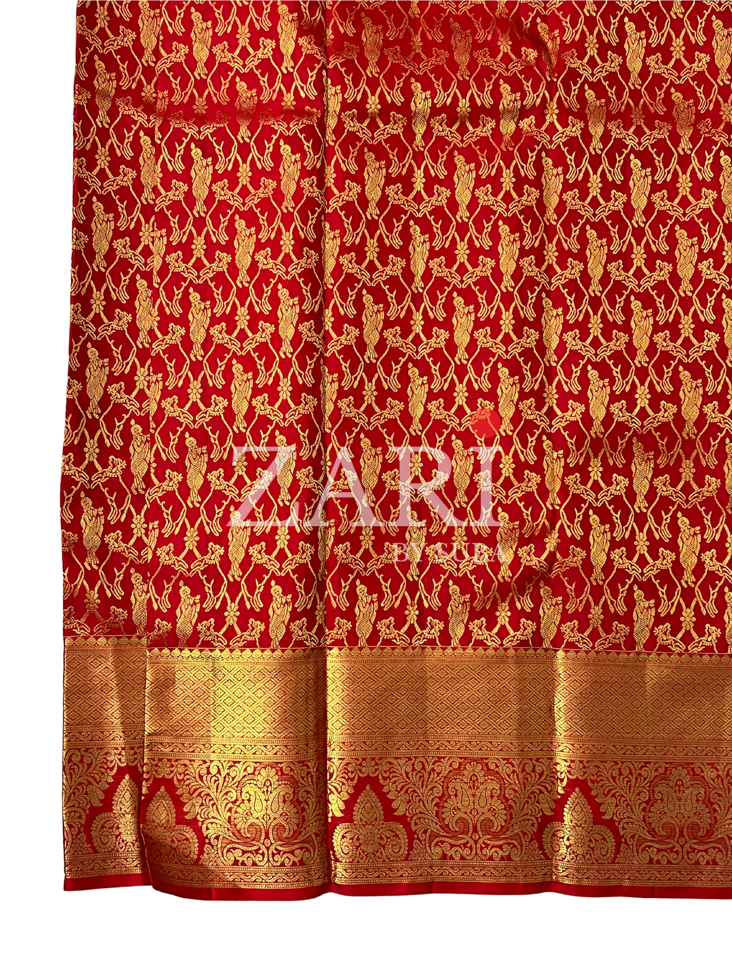 DIVINE CRIMSON - Pure Kanchipuram Silk Saree