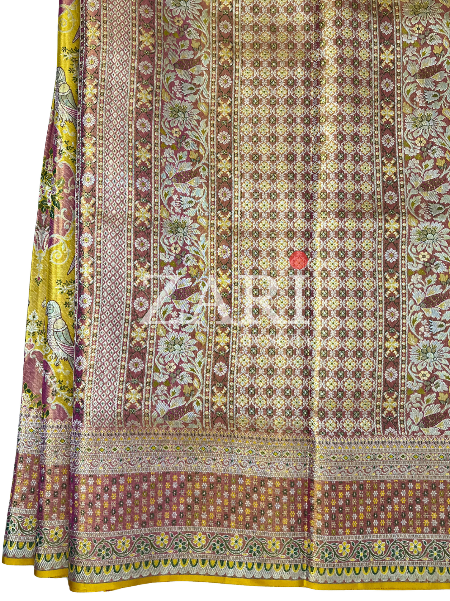 PARROT PARADISE - Pure Kanchipuram Silk Saree