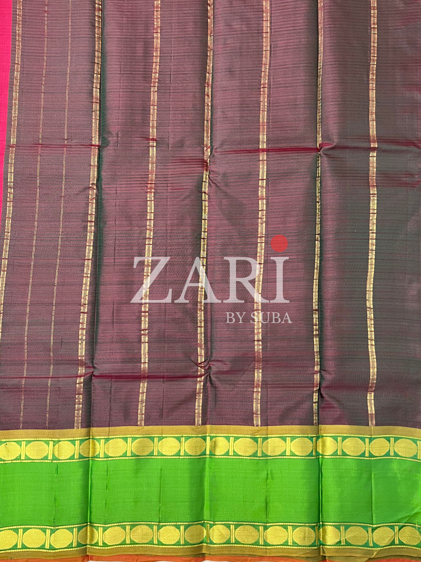 CRIMSON GROVE - Pure Kanchipuram Silk Saree