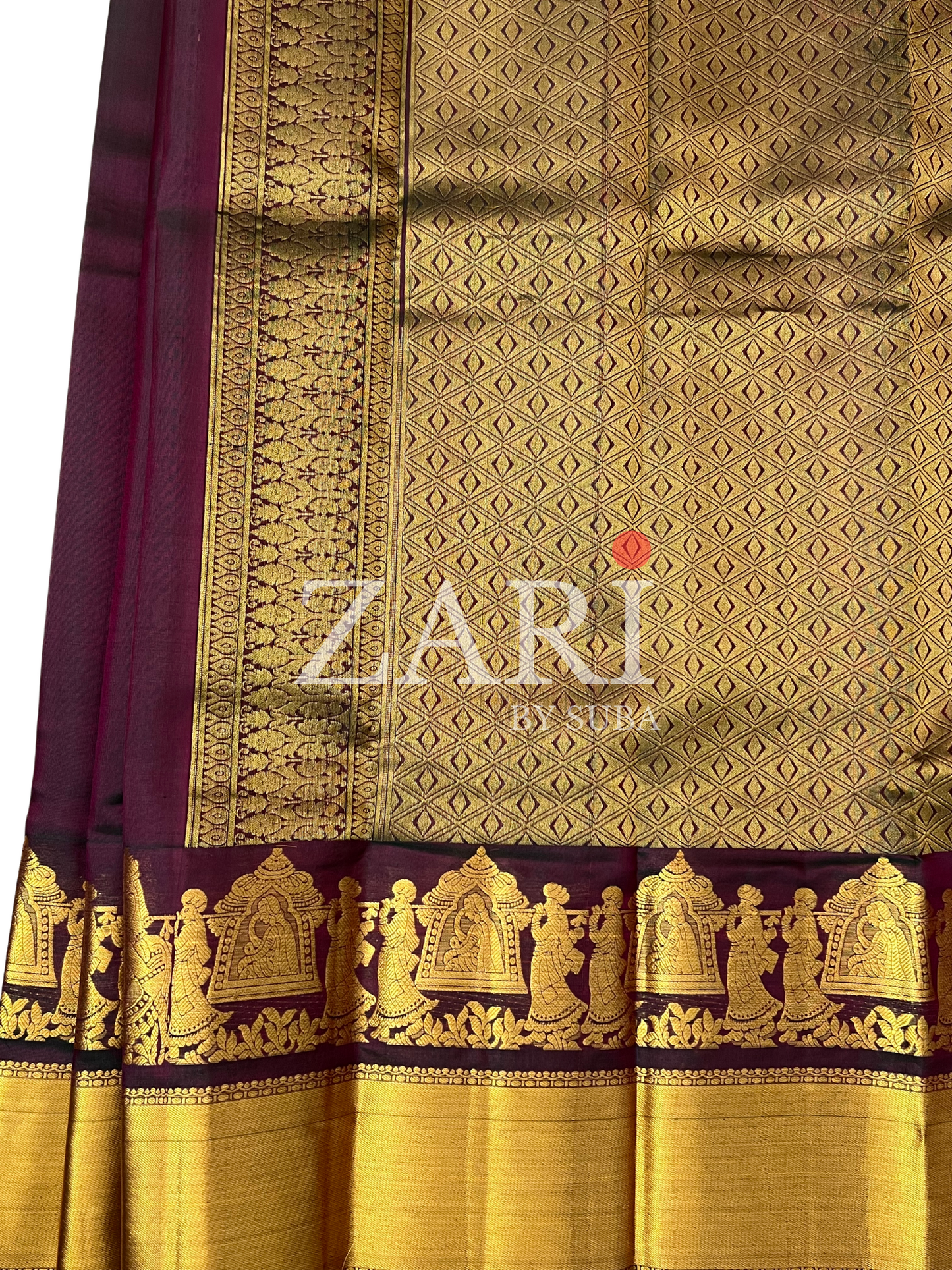 ROYAL MAROON - Pure Kanchipuram Silk Saree