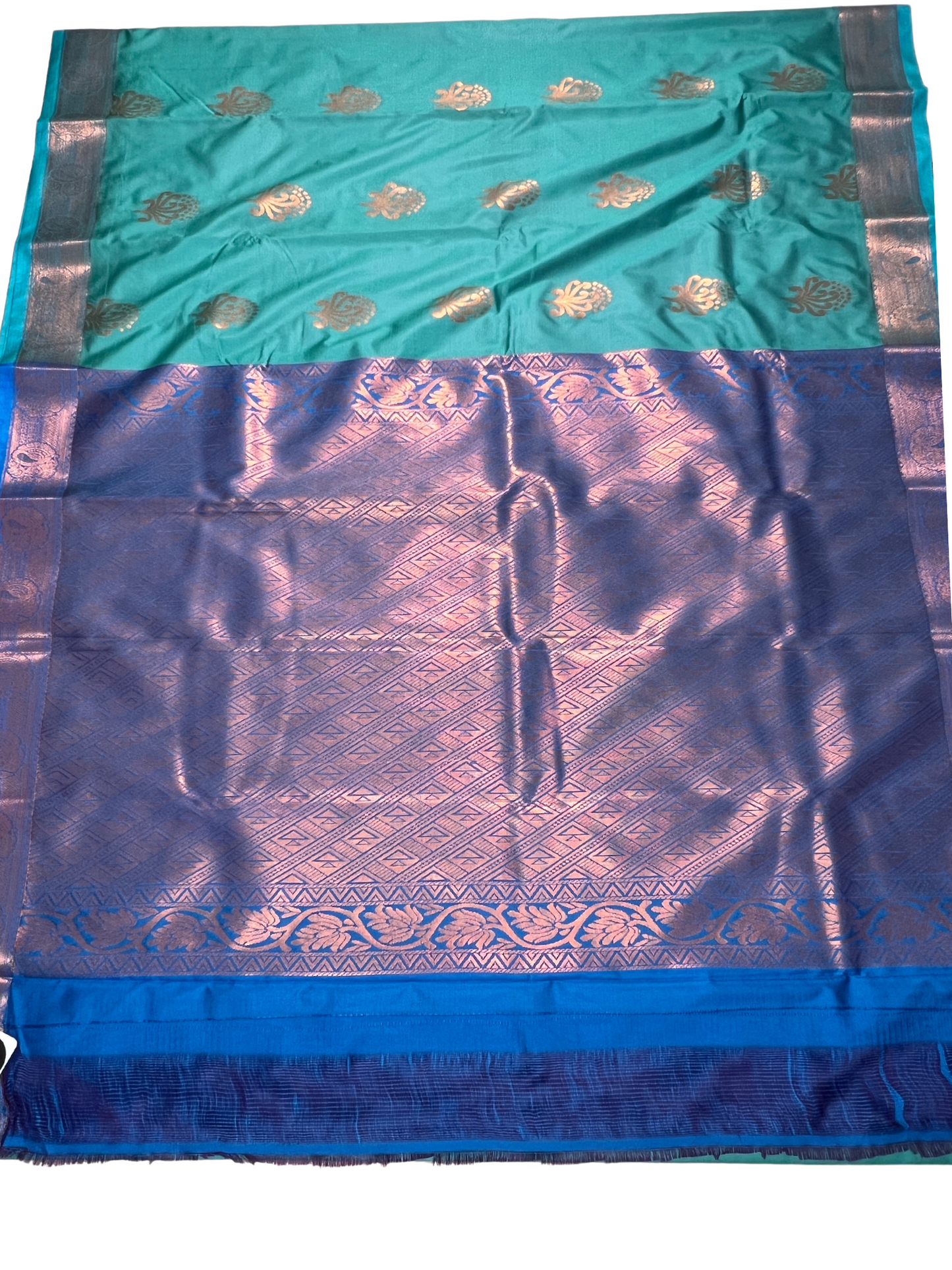 Blue - Semi Kanchipuram Silk Saree