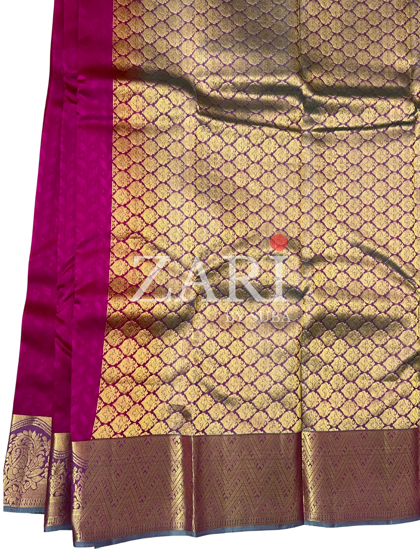 FUCHSIA GRACE - Pure Kanchipuram Silk Saree