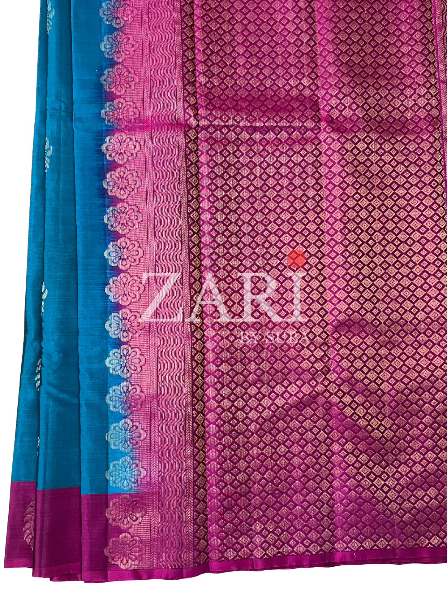 BLUE WAVES - Pure Kanchipuram Silk Saree