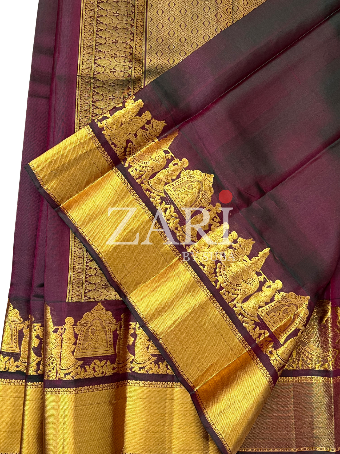 ROYAL MAROON - Pure Kanchipuram Silk Saree