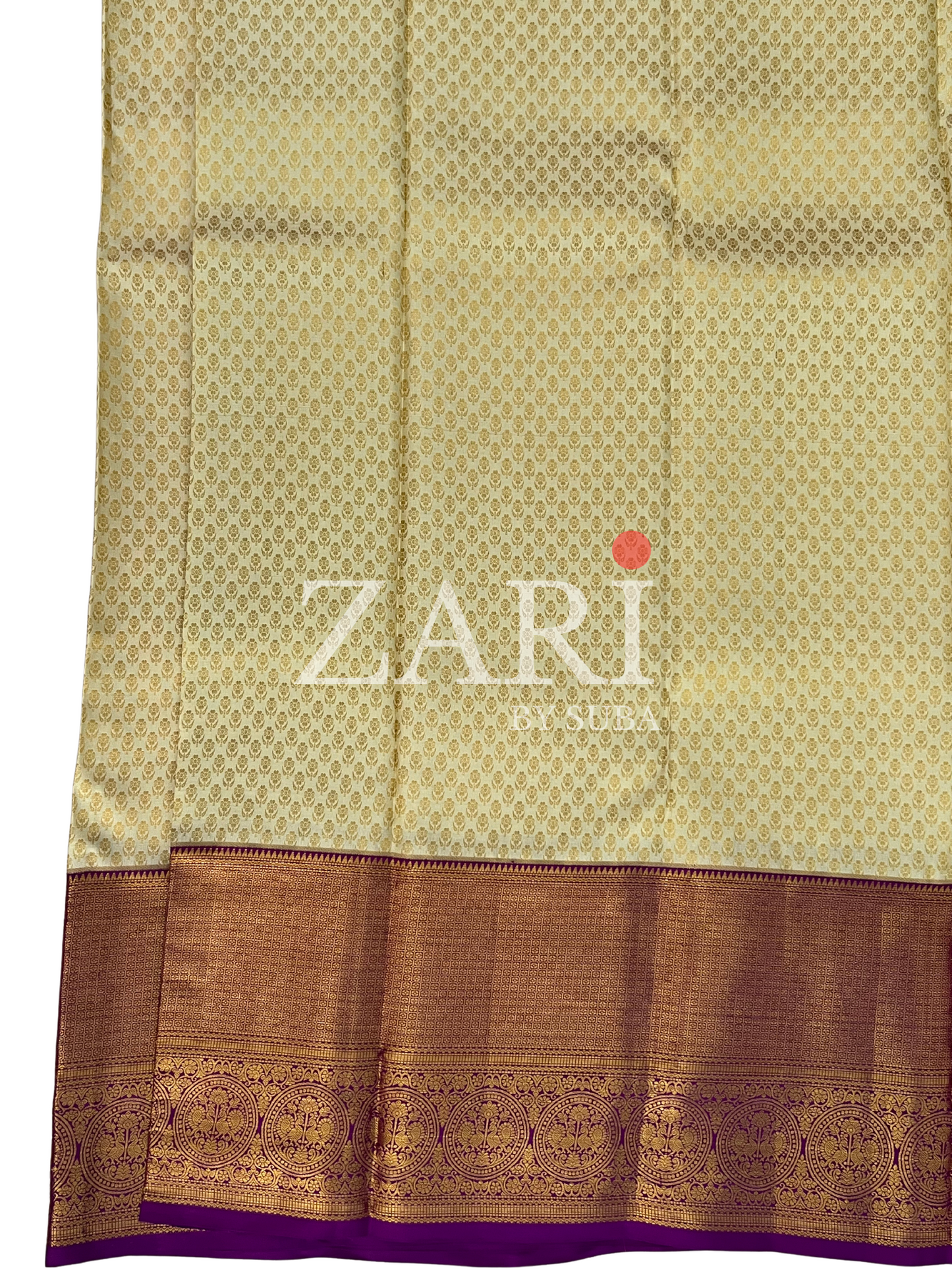 IVORY ORCHID - Pure Kanchipuram Silk Saree