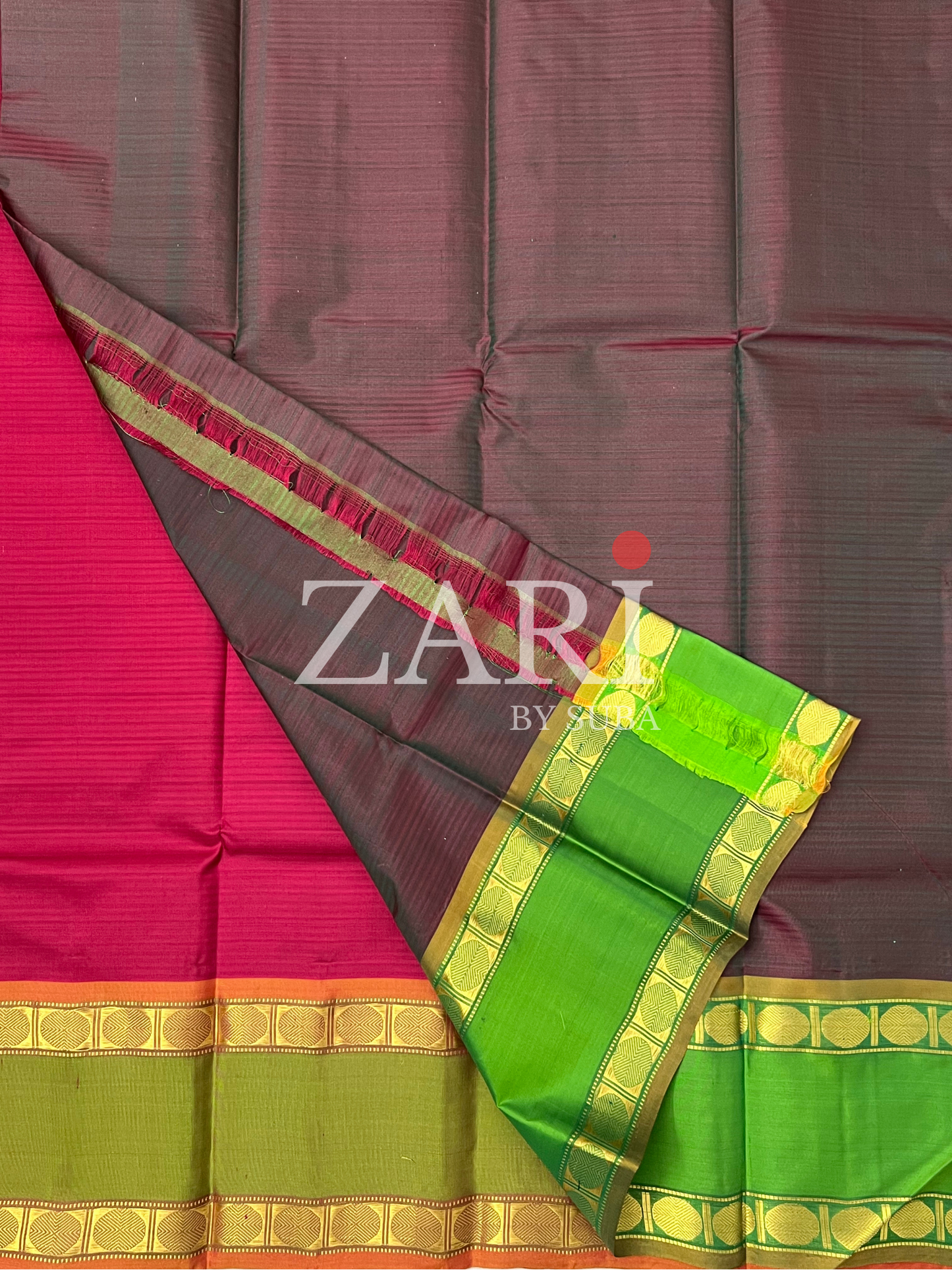 CRIMSON GROVE - Pure Kanchipuram Silk Saree